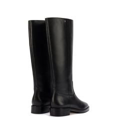 When it comes to the classic riding boot, we love an authentic look and feel, and the Anne is the real deal. Named for Princess Anne and the flat equestrian-inspired boots she made famous, these have new modern details with the same perennial appeal. Elegant Black Riding Boots, Black Leather Knee-length Boots, Wide Calf Black Knee-high Boots With Leather Lining, Black Leather Boots Knee High Under $150, Tall Boots Equestrian Black, Jennifer Fisher, Low Heel Shoes, Wardrobe Planning, Boot Pumps