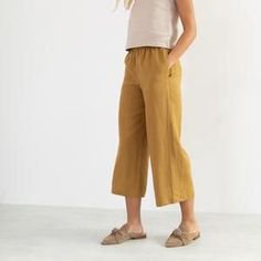 RILEY Linen Pants for Women / Wide Leg Linen Trousers | Etsy White Linen Pants Women, Brown Linen Pants, Linen Pants For Women, Long Linen Pants, Aztec Embroidery, Linen Ankle Pants, Loose Linen Pants, Linen Culottes, Summer Linen Pants