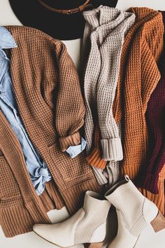 European Fashion Winter, Waffle Cardigan, Casual Outfit Inspiration, Fashion Performance, Fall Fashion Outfits, Casual Fall Outfits, Fall Winter Outfits, Outfits Casuales, Work Casual