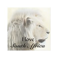 a white lion with the words love shanna on it