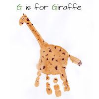 a drawing of a giraffe with the words g is for giraffe