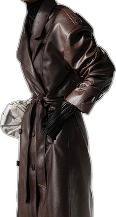 Leather Trench, Double Breasted, Vegan Leather, Pu Leather, Trench Coat, Collage, Leather, Pins