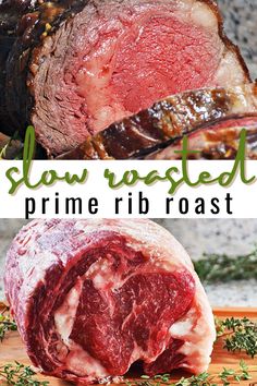 A beautifully roasted prime rib with herbs and garlic, resting on a cutting board, showcasing its juicy and tender texture. Best Prime Rib Recipe, Roasted Prime Rib, Slow Roasted Prime Rib, Prime Rib Roast Recipe, Cooking Prime Rib, Rib Roast Recipe, Rib Recipe, Prime Rib Recipe, Beef Roast