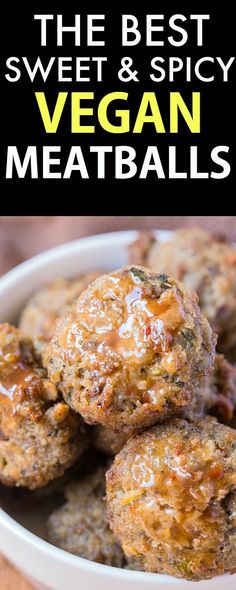 a white bowl filled with meatballs on top of a table