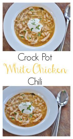 crock pot white chicken chili is an easy and delicious meal that's ready in under 30 minutes