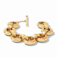 Cassis Link Bracelet-Julie Vos-Swag Designer Jewelry Julie Vos Jewelry, Gold City, My Bank Account, Julie Vos, Gold Link Bracelet, Bracelet Display, Gold Link, Christmas Accessories, Rise And Shine