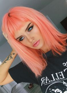 Splat Hair Dye, Coral Hair, Blonde Balayage Highlights, Pastel Pink Hair, Latest Hair Trends, Orange Hair