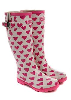 These boots are made for walking...& rain!! Love it!! Rainy Boots, Ladies Wellies, Pink Everything, Pink Rain Boots, All Things Pink, Cheap Womens Shoes, Trending Womens Shoes, Pink Things, Shoe Wardrobe