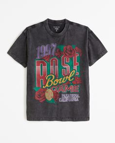 Men's Vintage Rose Bowl Graphic Tee | Men's Tops | Abercrombie.com The Ohio State University, Pasadena California, Ohio State University, Men's Tops, Rose Bowl, Comfy Shorts, Vintage Rose, Vintage Roses, Ohio State