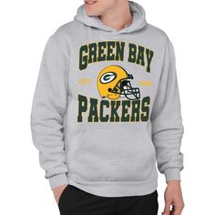 PRICES MAY VARY. Our Green Bay Packers Adult Pullover Hooded Sweatshirt for Men and Women is our signature midweight pullover fleece hoodie featuring a printed graphic of your favorite franchise above the kangaroo pocket. this style will be your next game-day go-to. This Packers Hoodie features a big, full-color print that gives it a super soft hand feel and will last for years to come. Combine that with the all-day comfort of our garment construction and you'll stand out on game day or any day. Green Bay Packers Hoodie, Garment Construction, Nfl Apparel, Go Pack Go, Nfl Outfits, Nfl Green Bay, Football Quotes, Food Clothes, Hoodie For Men