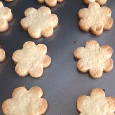 some cookies that are sitting on a pan