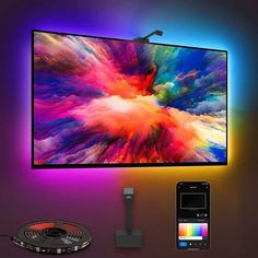 4K HDMI-Compatible Smart LED TV Backlight Strip with Color Sync and App Control - Wnkrs Dynamic Light, Tv Watching, Tv Backlight, Tv Watch, The Cinema, Puppy Supplies, Tv Led, In Sync, Beauty Equipment