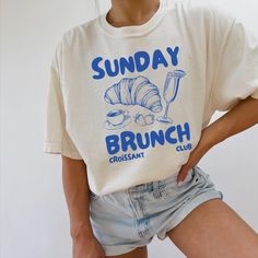 Yay! We're so glad you're here! Get ready for some Sweet Sanity in your life! This shirt is the cutest way to emit all those vintage brunchy vibes! ♥ DETAILS: - Our Comfort Color tshirts are a soft-washed, garment-dyed fabric that are highly durable. - The lack of side-seams helps the shirt retain its tubular shape. - Relaxed fit, unisex tee, short sleeves, crewneck. (see sizing help below!) - 100% airlume combed and ringspun cotton.  - Pre-shrunk cotton for size retention and a signature sewn-in twill label. ♥ CARE INSTRUCTIONS - Machine wash cold, inside-out, gentle cycle. - Tumble dry low or hang-dry. - Do not dry clean. - Do not iron. ♥ SIZING: These shirts are unisex size, not women's fitted shirts. If you want to go with the oversized look go up! If you'd like a more fitted look, we Trendy Cotton Shirt For Brunch, Relaxed Fit Cotton Shirt For Brunch, Cotton Shirt With Relaxed Fit For Brunch, Cotton T-shirt With Letter Print For Brunch, Trendy Short Sleeve Tops For Brunch, Long Sleeve Graphic Print Tops For Brunch, Spring Graphic Print T-shirt For Brunch, Spring Brunch Graphic Print T-shirt, Cute Crew Neck Tops For Brunch