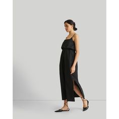 Elevate your style effortlessly with our chic Strappy Maxi Dress, perfect for those moments when you seek an elevated yet relaxed look. This dress features adjustable straps for a personalized fit and a sinched tie-front waist that accentuates your silhouette with a faux French tuck style. Embrace the ease and elegance of this relaxed-fit dress, complete with functional pockets on both sides and side slits for added comfort and movement. Ideal for warm weather occasions and versatile enough for various outings, this dress epitomizes the essence of relaxed sophistication. Explore the versatility of this wardrobe essential, ideal for casual gatherings, summer events, or as an elegant daytime ensemble. Elegant Maxi Dress With Tie Fastening For Work, Elegant Tie Fastening Maxi Dress For Work, Elegant Workwear Maxi Dress With Tie Fastening, Spaghetti Strap Midi Dress With Gathered Waist For Daywear, Elegant Black Maxi Dress With Gathered Waist, Chic Wrap-around Strap Dress For Vacation, Chic Evening Slip Dress With Tie Straps, Elegant Spaghetti Strap Dress With Gathered Waist, Chic Midi Dress With Tie Fastening For Daywear