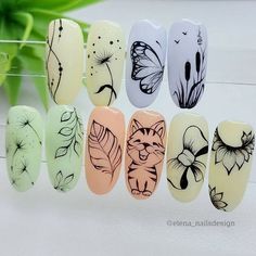 Nail 2022, Nail Art Box, Line Nail Art, Bears Nails, Romantic Nails, Nail Techniques