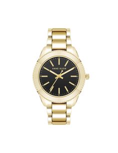 Anne Klein Black/Gold-Tone Minimalist Contemporary Boyfriend Watch Boyfriend Watch, Minimalist Contemporary, Black Watch, Time Piece, Everyday Wear, Gold Tones, Band, Gold, Black