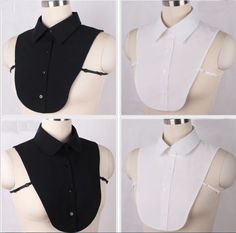 Unisex Women Detachable Dickey Blouse Shirt Cotton Fake False Choker Collar Sewing Collars, False Collar, Shirt Collar Styles, Clubbing Outfits, Fake Collar, Half Shirts, Choker Collar, Collar Designs