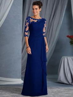 vestido tubo negro vestido de noche vestido elegante noche formal hasta el suelo media manga cuello joya otoño invitada de boda encaje con apliques 2024 2024 - $155.99 Gown Elegant, Dresses Formal Elegant, Foto Tips, Evening Gowns Elegant, Black Evening Dresses, Lace Dress Long, Black Wedding Dresses, Maxi Dress Blue, Types Of Dresses