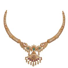 Stand out from the crowd with this elegant antique necklace set. This floral intricate antique necklace is a dreamy affair for every woman. Made with high-quality CZ stones, this modern style inspired necklace set is great for the woman who loves the fusion of Indian cultural heritage and fashion trends. Specification- Length: Necklace -14 cm, Earrings - 4.5 cm Weight: Necklace - 35 gm, Earrings - 16gm 100% Satisfaction Guarantee: 1 Year Warranty, Long Lasting Plating, High-Quality Stones. Gifti Ornate Peacock Design Necklace For Ceremonial Occasion, Ornate Peacock Design Necklace For Wedding, Ornate Ceremonial Necklace With Peacock Design, Ornate Peacock Design Wedding Necklace, Festive Ornate Necklace With Elegant Design, Ornate Festive Necklaces With Elegant Design, Antique Necklaces For Festive Celebrations, Festive Ornate Necklaces With Elegant Design, Antique Gold Necklace With Antique Finish For Wedding