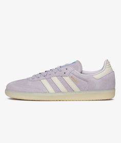 Founded in Germany, adidas has set the stage for athletic innovation since 1949. With a vision to empower everyone from professional athletes to casual enthusiasts, the brand continues to dominate with its blend of functionality and fashion.Step into the Spring/Summer 2024 season with the iconic adidas Samba OG in a striking violet hue. As a legend in the realm of classic and retro shoes, the adidas Samba has enjoyed global popularity and loyalty for its distinctive style and unmatched comfort. Women's Handball, Samba Adidas, Adidas Samba Og, Baskets Adidas, Professional Athlete, Sneakers Adidas, Retro Shoes, Spring Summer 2024, Birthday Wishlist