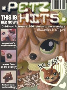 an advertisement for petz pets is shown with pictures of the dog's head