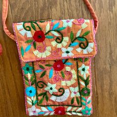 Silk Embroidery Beaded Crosssbody Bag..Fully Lined..Velcro Flap Closure Festival Shoulder Bag With Multicolor Floral Embroidery, Festival Shoulder Bag With Floral Embroidery, Multicolor Floral Embroidered Shoulder Bag For Festivals, Floral Embroidered Shoulder Bag For Festivals, Summer Embellished Bags For Everyday Use, Embellished Everyday Summer Bags, Embellished Everyday Bags For Summer, Spring Embellished Rectangular Bag, Embroidered Rectangular Shoulder Bag For Spring