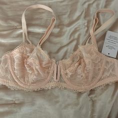 Lace Unlined Light Pink Bra Lacey Bra, Balconet Bra, Lace Bras, Lacy Bra, Cotton Bralette, Floral Bra, Nude Bra, Cute Bras, White Bras