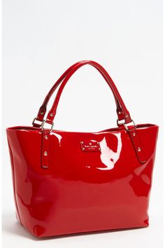 Kate Spade- i have this tote in gold and love it. Might have to get the red one too Kate Spade Red Bag, Red Wardrobe, Vintage Doctor, Doctor Style, Purse Collection, Kate Spade Outlet, Handbag Vintage, Red Purses, Red Handbag