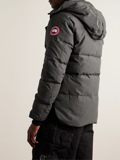 Canada Goose's 'Macmillan' parka is set apart for its expedition-ready qualities. It's made from lightweight, weather-resistant Arctic Tech® that's padded with down and quilted for optimal insulation. Ribbed-knit cuffs lock in heat and an elongated hem provides additional coverage. Canada Goose Macmillan, Canada Goose Expedition Parka, Canada Goose Mens, Set Apart, Mens Parka, Grey Coat, Hooded Parka, Outdoor Jacket, Down Parka