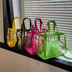 Precio bajo con envío gratis para usuario nuevo. Waterproof Beach Bag, Waterproof Crossbody Bag, Clear Tote Bags, Back To School Bags, Clear Purses, Vacation Bag, Jelly Bag, Pool Bags, Girls Handbags