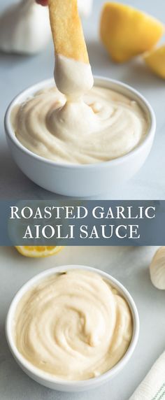 an image of roasted garlic aioli sauce