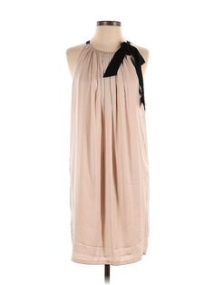 H&M Casual Dress Size: Small Tan Dresses - used. 100% POLYESTER, Midi, Tie Neck, Solid, Knee Length, Sleeveless | H&M Casual Dress: Tan Solid Dresses - Size Small H&m Sleeveless Midi Dress For Daywear, H&m Formal Dresses For Summer, H&m Summer Formal Dresses, Elegant H&m Midi Dress For Daywear, H&m Sleeveless Midi Dress For Evening, H&m Sleeveless Evening Dress, Tan Dresses, Solid Dress, Tie Neck