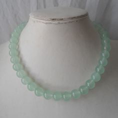 Welcome back to my shop: https://www.etsy.com/shop/pearlandjewelry Description of the product in the picture: The necklace lengh is 16 inches  ,I make the necklace to use 10mm pure natural light green jade and magnetic snap, IT is good necklace for your great wedding, Pearl Jewelry: necklace  Pearl Type: jade bead color: light green size: 10 mm  clasp:magnetic snap length: 16 inch If you need the other lengh or size ,Please feel free contact me. Thank you so much, :) Jade Beaded Necklace, Green Jade Necklaces For Weddings, Handmade Jade Necklace For Wedding, Chalcedony Necklace, Aesthetic Light, Jade Necklace, Natural Jade, Pearl Types, Jade Jewelry