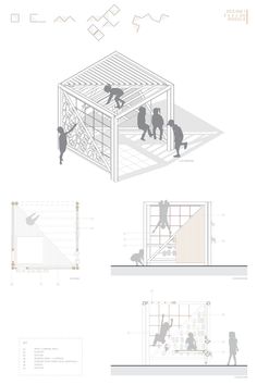 the diagram shows people climbing up and down stairs, while others are walking around them