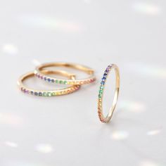 "🌈Natural Sapphire Jewelry Set 3pcs Rainbow Ring Rainbow Sapphire Earrings Yellow Gold Earrings Women Hoop Earrings Sets Antique Jewelry Gift Check the rainbow ring only: https://www.etsy.com/listing/1319096232 Check the rainbow earrings only: Outer stones: https://www.etsy.com/listing/1306554161 Outer + inner stones: https://www.etsy.com/listing/1286631570  🌙 Details: Rainbow Ring: -Stone: Natural Amethyst, Yellow Sapphire, Sapphire, Emerald, Ruby. -Weight: 0.24CT Total -Ring Band: 1.7mm -Met Cheap Handmade Rainbow Jewelry, Rainbow Colored Ring Jewelry Gift, Rainbow Stackable Jewelry For Promise Ring, Stackable Multicolor Jewelry, Rainbow Sterling Silver Round Jewelry, Rainbow Round Sterling Silver Jewelry, Rainbow Colored Round Sterling Silver Jewelry, Multicolor Jewelry As A Gift, Minimalist Rainbow Jewelry As Gift