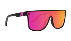 Oversized, stylish sunglass that looks like it could transport you to the future! Polarized lenses. Natty Ice, Blenders Sunglasses, Blenders Eyewear, Fun Money, Southern Marsh, Pink Mirror, Southern Shirts, Black Hot Pink, Southern Tide