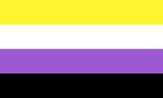 the rainbow flag is shown in purple, yellow and white stripes on a black background