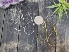 These super lightweight teardrop hoop earrings feature 40mm x 26mm brass open teardrops. Choose silver-plated or gold-plated! These minimalist geometric earrings will complement any outfit, and are lightweight enough for all day wear!The earrings measure 2.5 inches from the bottom of the teardrop to the top of the ear wires. The gold earrings have hypoallergenic gold-plated surgical steel ear wires, while the silver earrings have hypoallergenic surgical steel ear wires. These earrings are incred Minimalist Teardrop Metal Hoop Earrings, Minimalist Metal Teardrop Hoop Earrings, Everyday Metal Teardrop Drop Earrings, Everyday Metal Teardrop Earrings, Everyday Nickel-free Teardrop Metal Earrings, Everyday Nickel Free Teardrop Earrings, Minimalist Hypoallergenic Metal Teardrop Earrings, Hypoallergenic Metal Teardrop Earrings For Everyday, Everyday Teardrop Earrings With Ear Wire