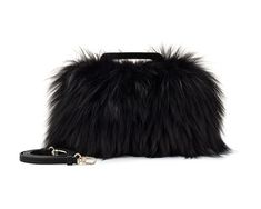 To pair with our best selling Foxxy pumps! Fox fur covered mini bag with magnetized handles and a removable shoulder strap? We'll take two. This bag is for the winter princesses, only! Mini bag Fits phone, keys, cards/cash and a lipgloss Fox fur Magnetized handles Gold hardware Satin lining Removable shoulder strap Available in Black, Oxblood, Money Green Made in Italy Winter Princess, Take Two, Fox Fur, The Winter, Gold Hardware, Mini Bag, Lip Gloss, Shoulder Strap, Fox