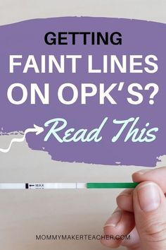 a hand holding a pencil with the words getting faint lines on opks? read this