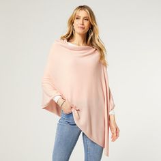 The Lightweight Poncho - Cameo Rose Versatile Fall Poncho, Spring Layering Cape, Scarf Poncho, Poncho Cape, Work Travel, Sales Gifts, Must Haves, Blue Denim, Cape