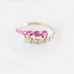 Diamond Baguette Ring, Pink Sapphire Diamond Ring, Pink Sapphire Jewelry, Interesting Jewelry, Ring Inspiration, Diamond Baguette, Baguette Diamond Rings, Pink Sapphire Ring, Cluster Rings