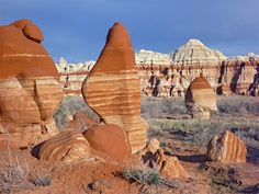 some very big rocks in the middle of nowhere