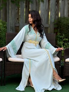 elegant kaftan in a fabulous  color that suits all your special occasionsMade with completely handmade beads belt included Model height: 1.65 cm (without heels) Beads Belt, Beaded Belt, Handmade Beads, Dress Clothes For Women, Model Height, Dress Outfits, Models, Womens Dresses, Beads