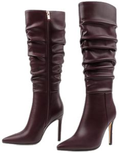 Women's Knee High Boots, Buckle Dress, Zipper Heels, Dress Boots, Womens Knee High Boots, Dress With Boots, High Boots, Knee High Boots, Knee High