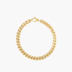 The Classic Cuban Link's lustrous gold chain glistens effortlessly along the wrist, creating just the right amount of embellishment for everyday wear. Metal: 14k White Gold / 14k Yellow Gold Polished Gold: Approx. 4.70 grams Dimensions: 5.9mm Length: 7.25 inches Closure: Lobster Clasp Closure Looking for a different size? Please email us. Everyday Yellow Gold Cuban Link Bracelets, Everyday Yellow Gold Cuban Link Bracelet, Classic 14k Gold Diamond Bracelet With Chain, Everyday Yellow Gold Cuban Link Bracelet, Tarnish Resistant, Everyday 14k Gold Cuban Link Chain Bracelet, Elegant 14k Gold Cuban Link Chain Bracelet, Everyday 14k Gold Cuban Link Bracelet, 14k Gold Cuban Link Bracelet For Everyday, Elegant Round Cuban Link Bracelet, Tarnish Resistant