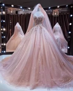 Elegant Pink Sequins Wedding Dresses Strapless Ball Gown Sweep Train Bridal Gown.  "This pin contains affiliate links, which means I may earn a commission at no cost to you extra for you". 
 #affiliate #advertising" Gaun Abad Pertengahan, Robes D'occasion, Prom Dresses Long Pink, Pretty Quinceanera Dresses, Pink Wedding Dress, Long Prom Gowns, Fairytale Dress, Sweet 16 Dresses, Dreamy Dress