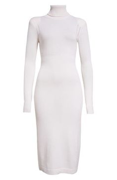 Tom Ford's tasteful luxury pervades a partially ribbed sweater-dress knit from pure Italian cashmere with a tall turtleneck. 45" length Slips on over head Turtleneck Long sleeves Unlined 100% cashmere Dry clean Made in Italy Designer Clothing Cashmere Sweater Dress, Ribbed Sweater Dress, Nordstrom Dresses, Tom Ford, Knit Dress, Sweater Dress, Cashmere, Slip On, Turtle Neck