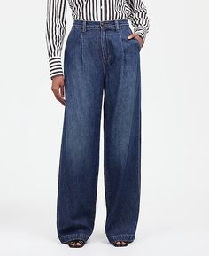 The Harlow Wide-Leg Jean: Airy Denim Edition | Madewell Madewell Flare Jeans, Older Women Fashion, Madewell Denim, Denim Trousers, Fashion Over 50, Baggy Jeans, Signature Style, Wide Leg Jeans, Flare Jeans