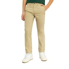 A slim fit and a straight leg make the always comfortable U.S. Polo Assn. Boys Play-Formance Pant a cool-casual essential to pair with your favorite button-down or polo shirt. Made with just the right amount of stretch for all day play, and machine washable for easy care, these will quickly become their wardrobe staple. Size: 18.  Color: Beige.  Gender: male.  Age Group: kids. Casual Fitted Full-length Chinos, Fitted Straight Chinos In Casual Style, Casual Fitted Straight Chinos, Non-stretch Slim Casual Pants, Casual Non-stretch Slim Pants, Casual Slim Fit Full Length Chinos, Spring Slim Fit Chinos, Fitted Slim Cotton Pants, Classic Slim Cotton Pants